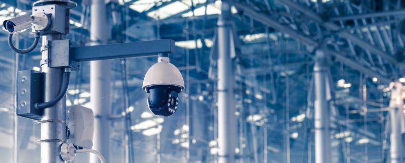 Security, CCTV camera in the office building